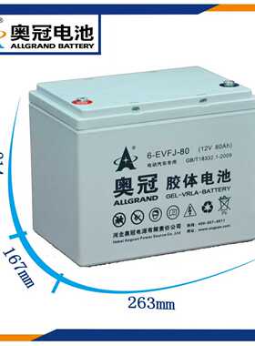 奥冠太阳能胶体蓄电池12V100ah200ah大容量 光伏电车 直流屏专用