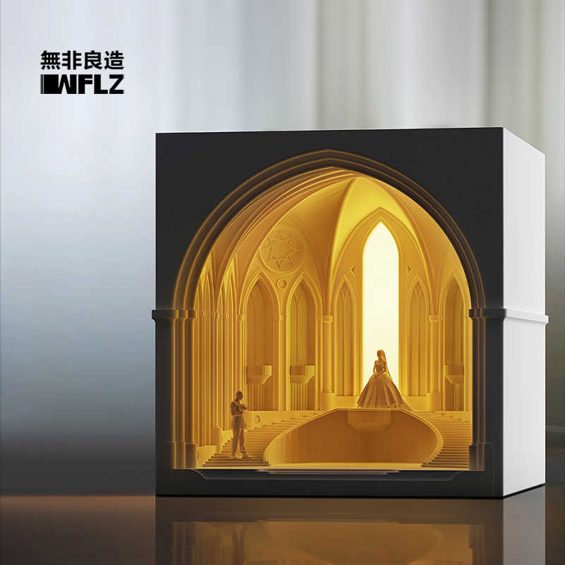 非良造教堂水泥小夜灯设计师建筑摆件ins北欧结婚礼物新婚台灯