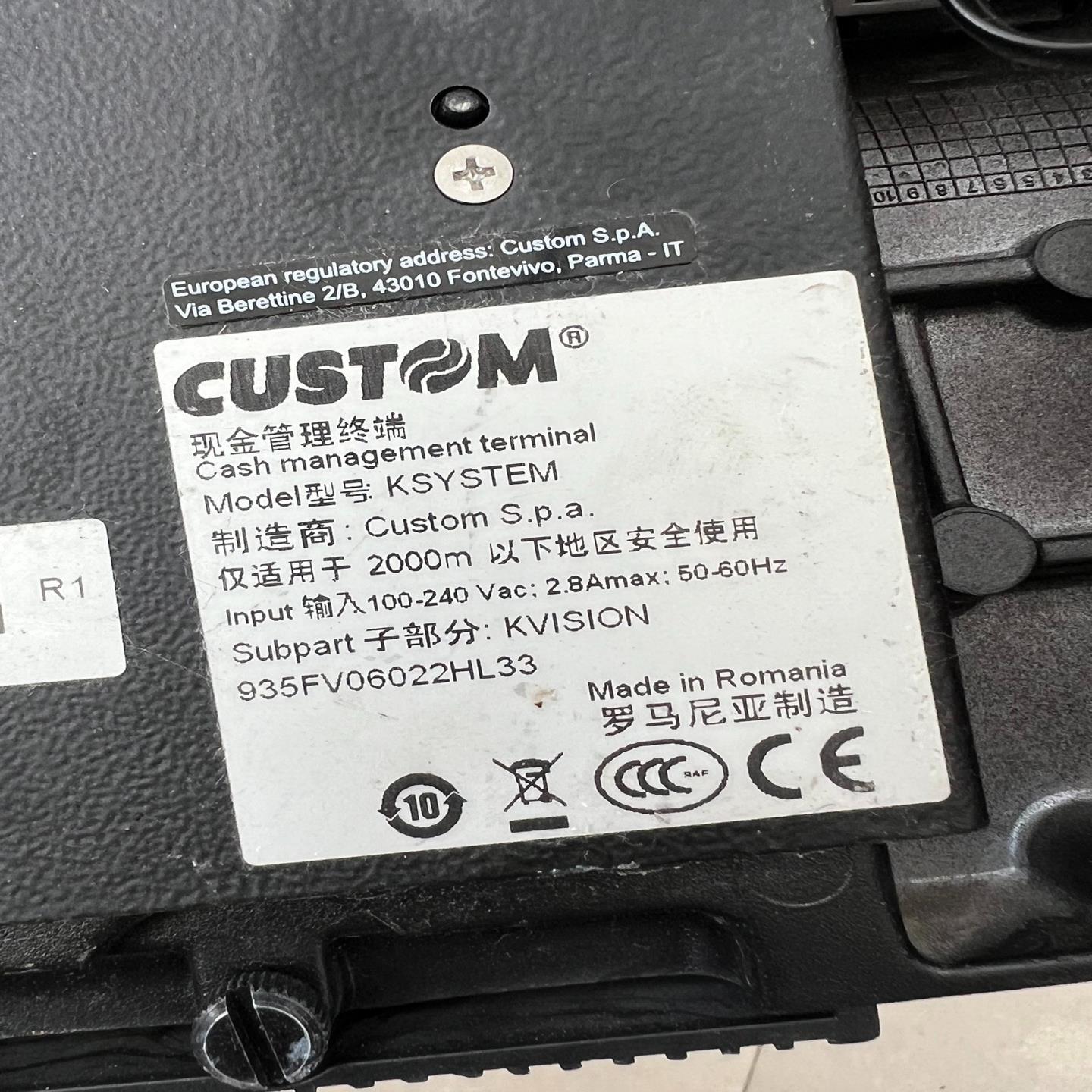 意大利Custom终端机现金管理终端KSYSTEM 触摸屏（反映电子）