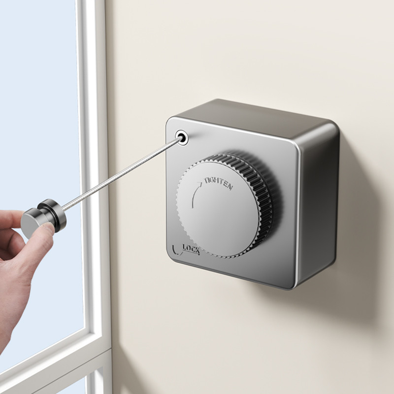 阳台晾衣绳室内免打孔隐形晾衣架钢丝绳可伸缩卫生间晾晒神器壁挂