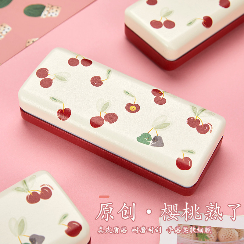 高端高颜值小众少女好看的眼镜盒学生儿童近视收纳盒女可爱小清新