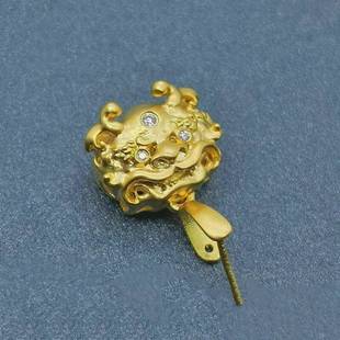 镀18K色扣头瑞兽山水牌龙牌虎牌大观音佛公如意吊坠扣头加大加厚