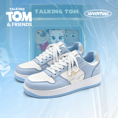 汤姆猫蓝白板鞋休闲百搭潮鞋