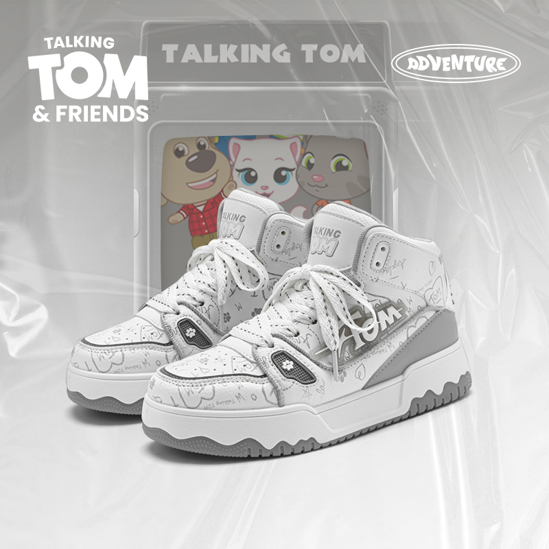 汤姆猫青少年休闲潮流高帮板鞋