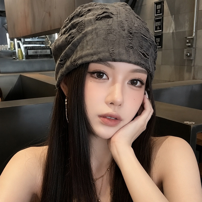 灰色大头围冷帽子女款2026新款