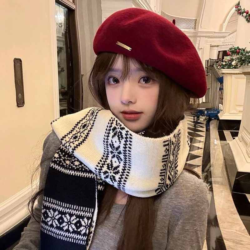 费尔岛围巾女2025年秋冬新款围脖