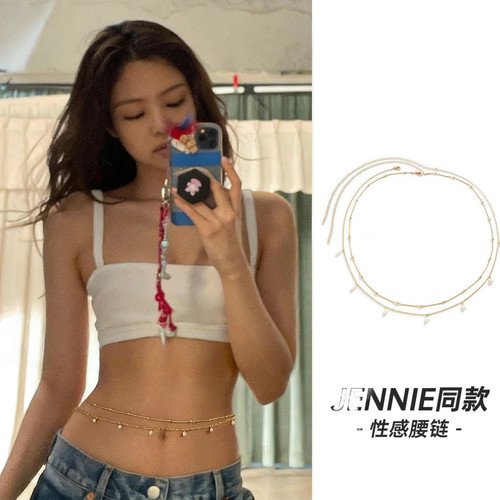 珍珠腰链女夏显腰细拍照配饰