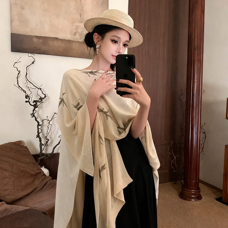 高级感清冷披肩空调房披肩