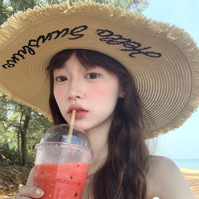 遮阳防晒大帽檐草帽女款2026新款