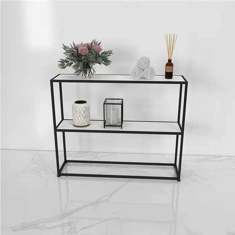 北欧玄关桌简约现代轻奢双层玄关台金色玄关架靠墙走廊柜长条案台