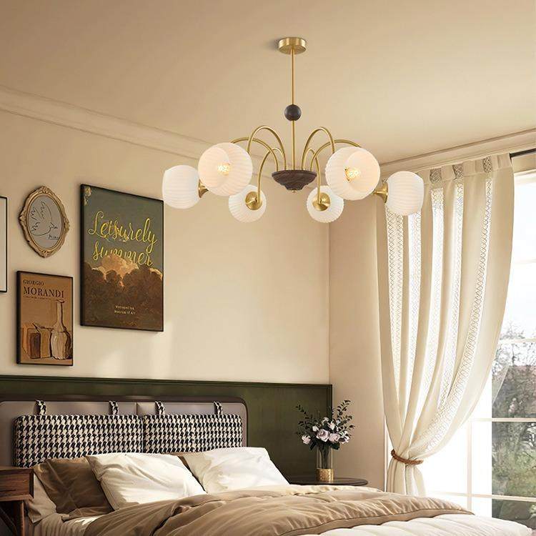 司诺卧室吊灯胡桃木餐厅中古北欧灯具现代简约2023年流行客厅灯