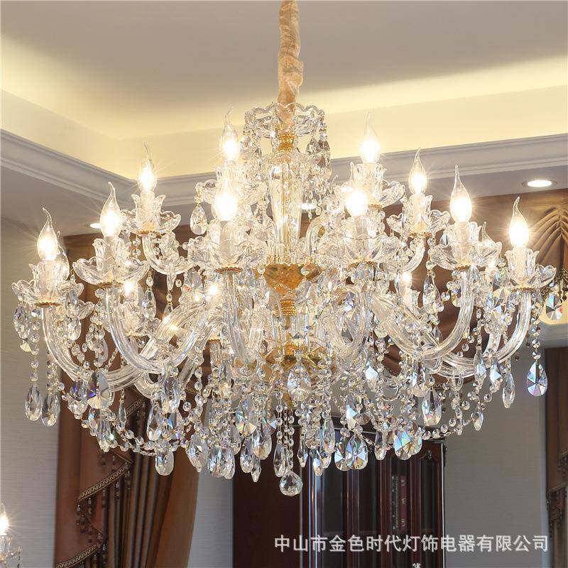 欧式水晶吊灯高档客厅灯奢华大气餐厅卧室灯轻奢别墅大厅家用吊灯