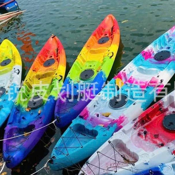 供应手划双人加厚皮划艇橡皮艇休闲船钓渔船2+1亲子船三人船