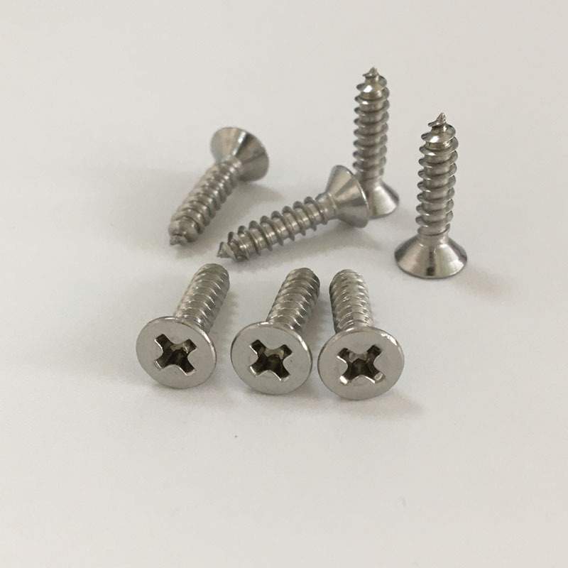GB846不锈钢沉头 304不锈钢平头 十字槽自攻螺丝钉 ST5.5-ST6.3