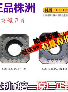 株洲哈德四方数控铣刀片SEMT1204AFTN-FM 13T3AGTN-FM HS5130通用
