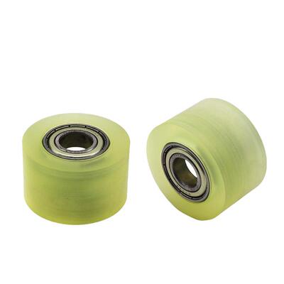 聚氨酯包胶滚轮轴承粘接式PU透明滑动滚轮UMJ10/20 696ZZ 6001ZZ