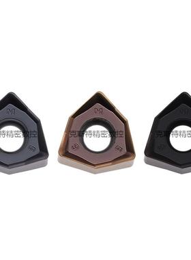 快进给铣刀片 双面六角刀片 MFWN刀片WNMU060408钢件不锈钢铸铁铝