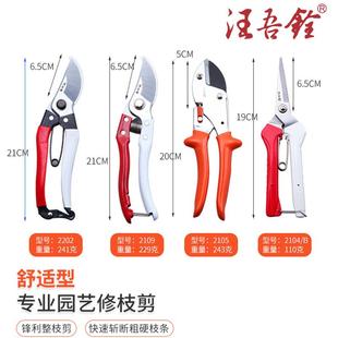汪吾铨剪刀花剪园林园艺剪修枝剪刀进口SK5粗枝剪刀果树剪稀果剪