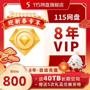 115网盘 8年VIP 含40TB空间 专享提速通道 在线预览视频 自动到账