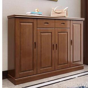 实木鞋柜客厅家用进门口入户门外阳台大容量储物柜置物架矮柜