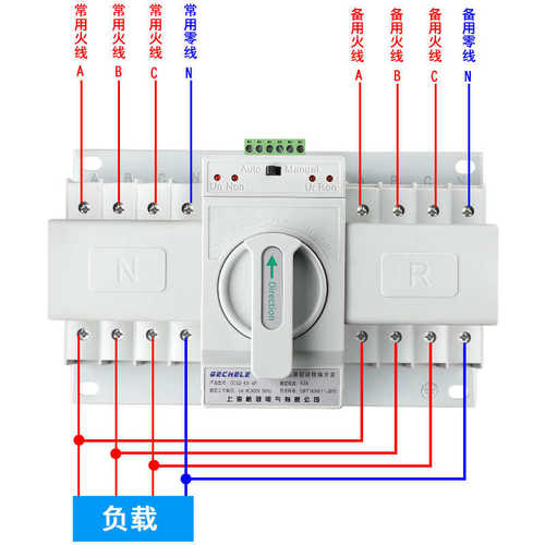 热销邮包380v切换三相63a转换开关双路自动四线控制器双电源转换