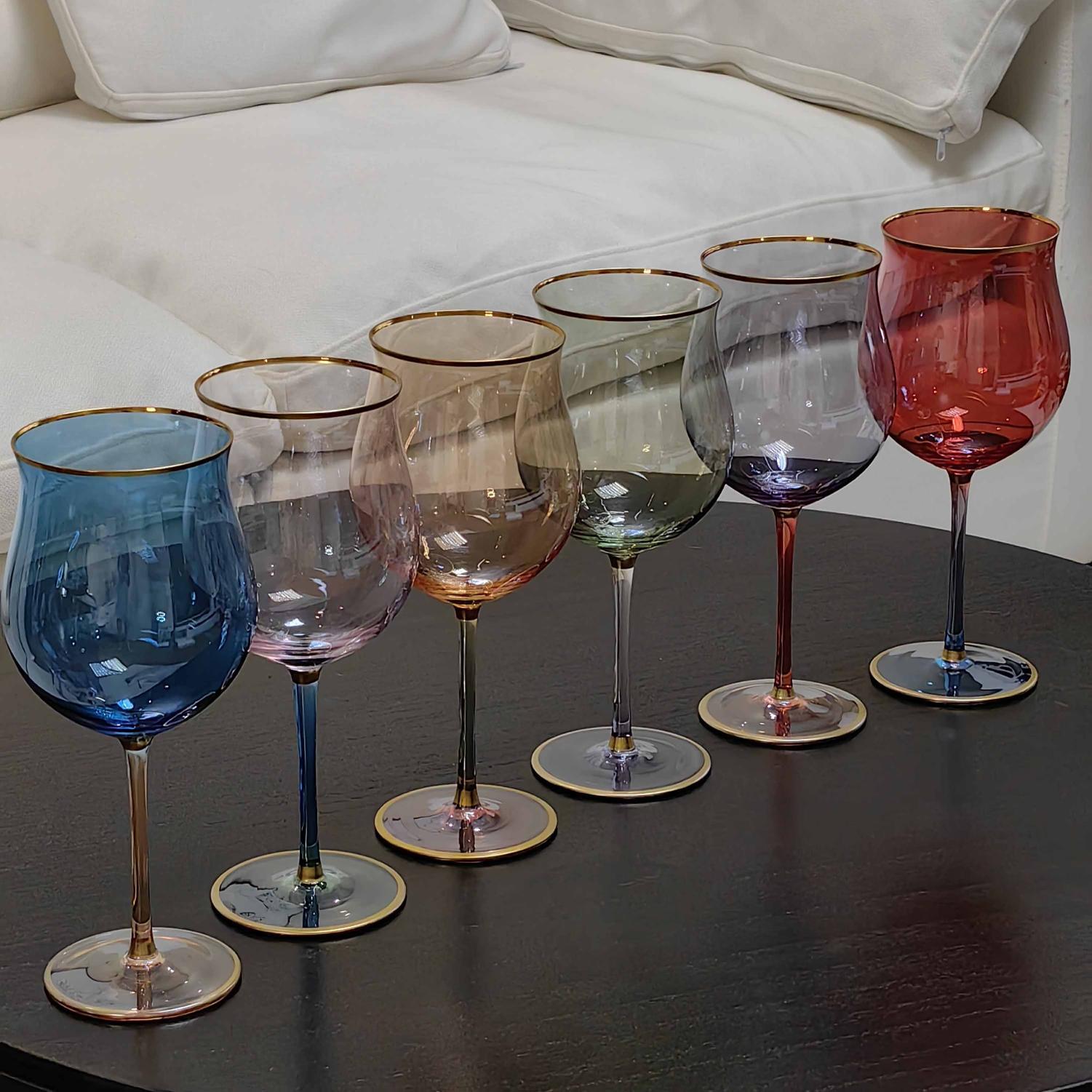 出口高货！DEESSE宫廷意式六色手工红酒杯水晶杯高脚杯 葡萄窖主