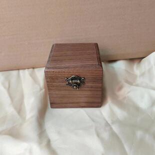 实木北美黑胡桃木盒翻盖收纳印章木盒子首饰饰品礼品包装木盒定做