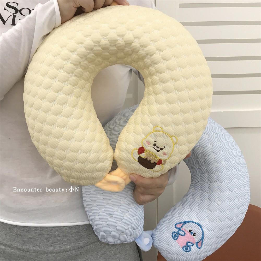 夏季凉感u型枕冰丝护颈枕脖枕靠枕颈椎记忆棉旅行飞机睡觉u形枕头