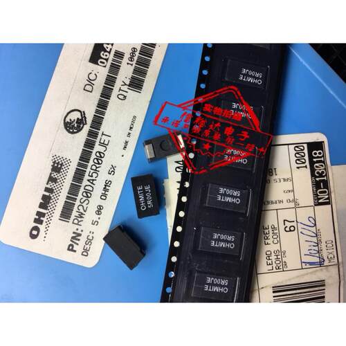 RW2S0DA5R00JET 贴片线绕电阻器5欧姆2W 50PPM 100V 5R