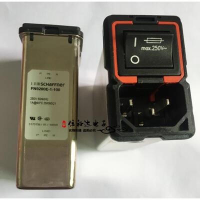 FN9280E-1-100 SCHAFFNER进口带开关带 EMI电源滤波尾插座1A 250V