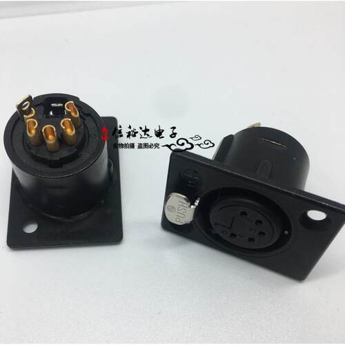 NEUTRIK纽崔克瑞士进口镀金 5芯母座 平衡XLR插座 NC5FP-B-1