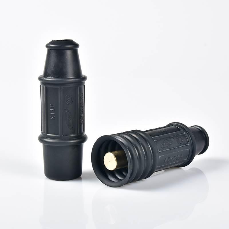 K14P电焊机焊把线快速接头公母快插70平方铜电缆线二次线对接纯铜