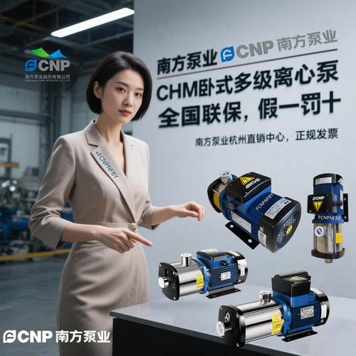 南方泵业CHM1/2/4/8-1/2/3/4/5/6LSWSC轻型卧式不锈钢多级离心泵
