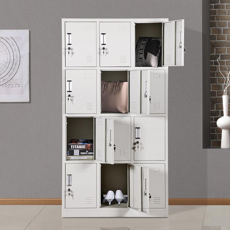 钢物制12十宿二门更衣柜铁皮柜带锁浴室工员储柜家用舍存ZH0029包