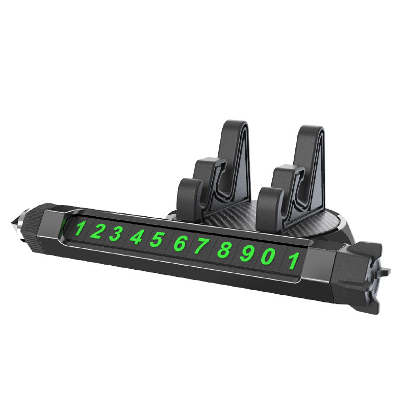 速发临时停车号码牌挪多功能摆件带破窗安全锤手机车载支架