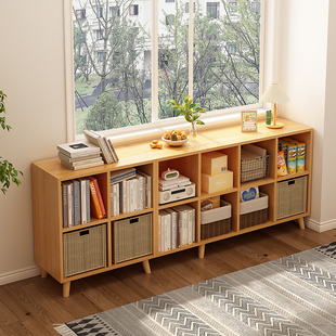 速发儿童书组置物架落地书柜矮柜客厅收纳储柜柜八格物自由架合格