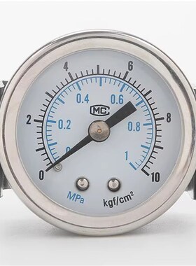 速发Y40轴向P支架压板力压力表包边轴向压力表1/8外螺纹0-1M带a