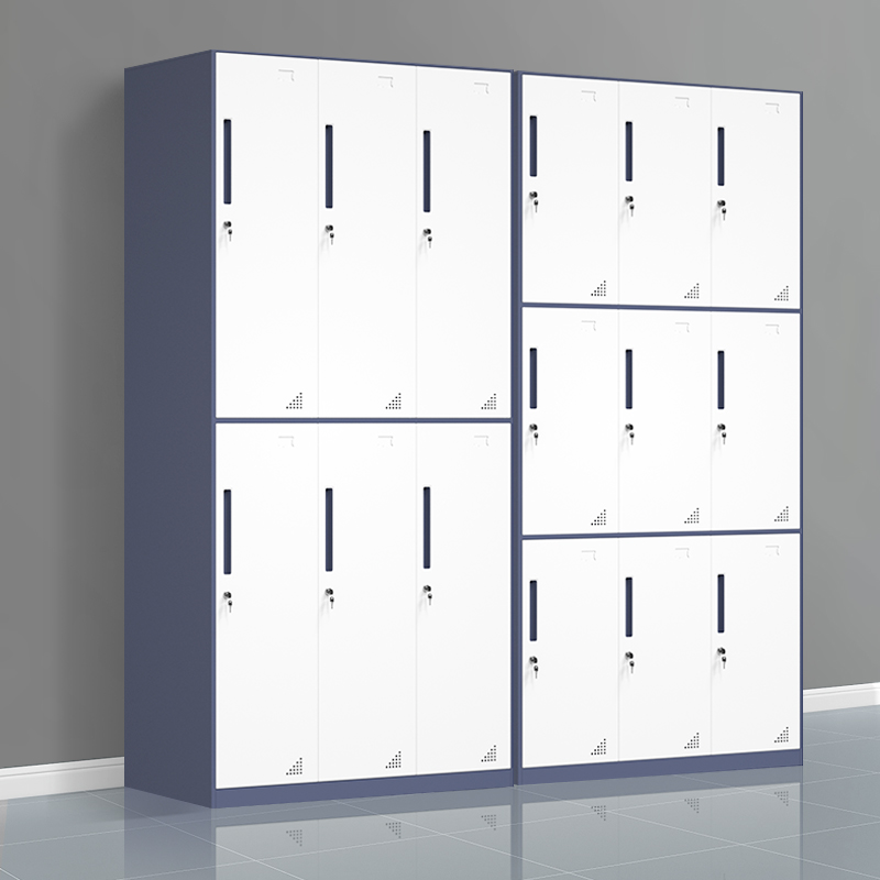 速发钢制员工舍宿铁皮储物柜健身房更衣柜带锁浴室换衣柜六门寄存