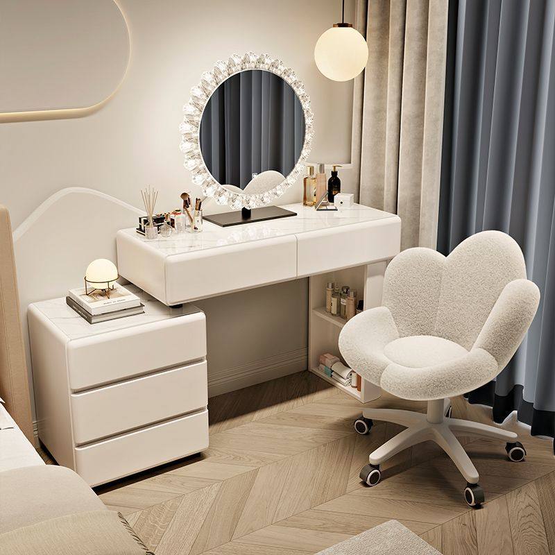 新款实木化妆桌梳妆台卧室现代简约收纳轻奢高级化妆台一体斗柜