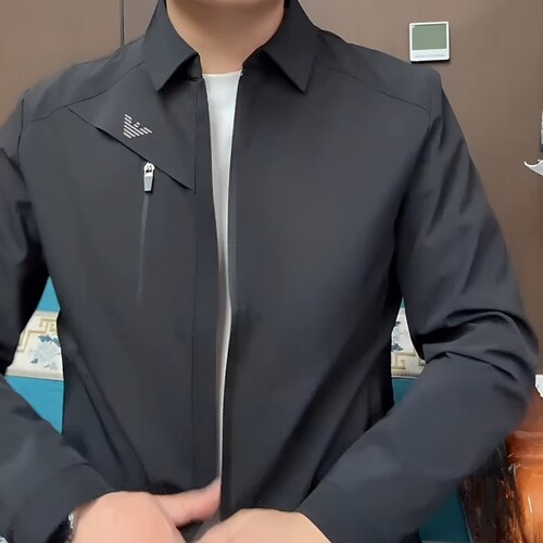 秋季新款男士立领修身夹克