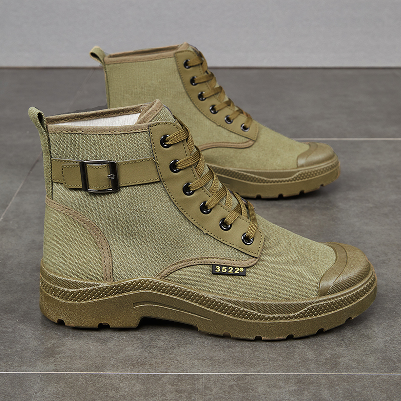劳保鞋男士高帮软底轻便减震防水防滑耐磨登山靴工装徒步解放单鞋