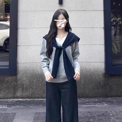 小个子灰色毛衣女秋冬季2025新款高级感超好看洋气内搭针织衫上衣