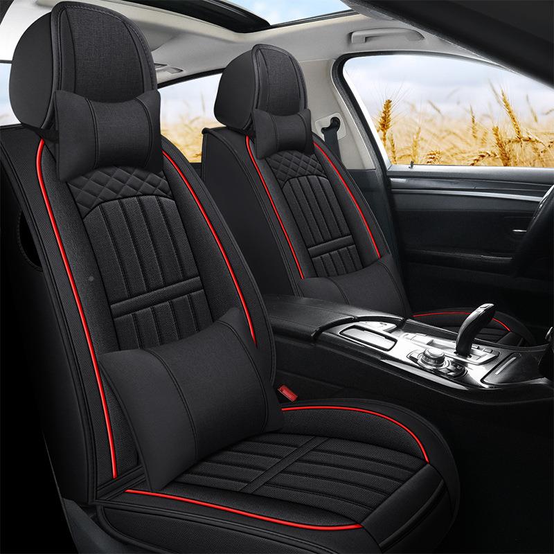 四新款汽车坐垫通亚麻季用全包座套春夏专套用座椅hua-001布艺座