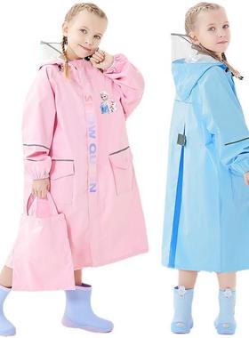 冰雪20307-Q奇缘儿雨童衣童小女学生厚长全加身防水幼儿园艾莎书