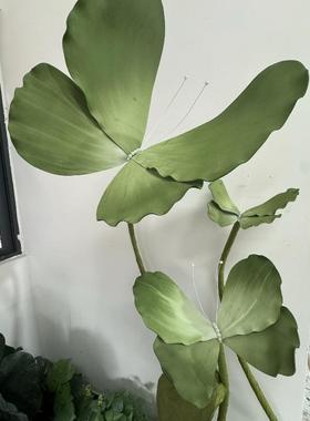 室外防水EV绿色渐变真蝴蝶QTPA造型仿庭院仿植真绿仿真植物