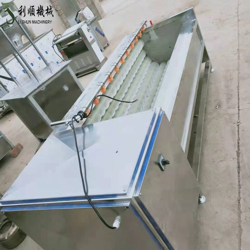 现货硬毛刷土豆清洗机 毛辊红薯去皮机 全自动小型莲藕抛光机