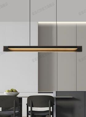 悬浮升11798降厅吊灯现代简影约电镀光餐玻璃饭轻奢吧台桌一字超