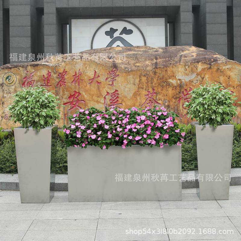 市政不锈钢户外园艺隔断花箱花槽商业街售楼部写字楼广场景观花钵