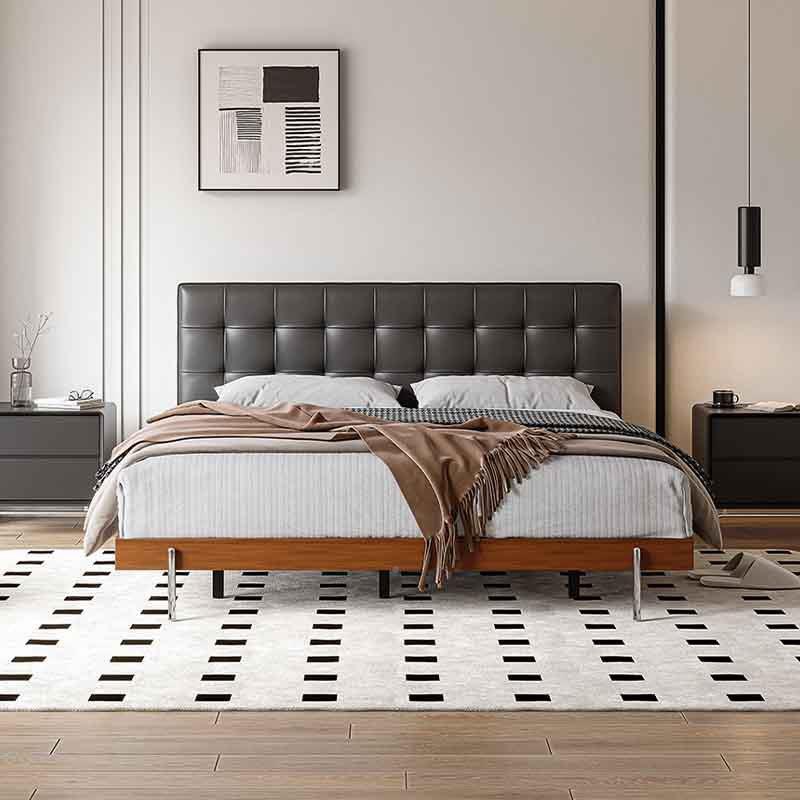 榉木排骨木架中古风床2八025年新款床轻奢高端实床一米HGY-144双