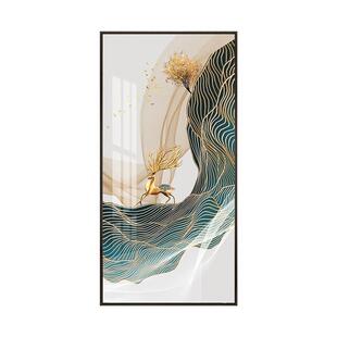 玄关装饰画现代简约入竖户客厅走廊壁画XG-001轻过奢风道版进端门